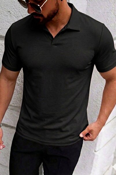 Mood Lab Men's Polo Neck Regular Fit Short Sleeve T-Shirt