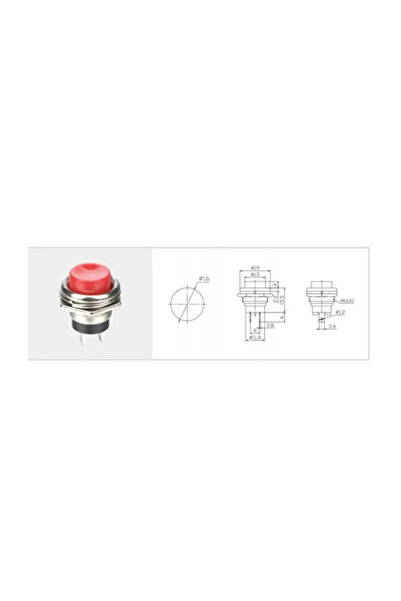 online shopping dsg store Yaylı Mini Metal Buton Kırmızı Aç-Kapa Bas/Çek Mini Korna Düğmesi