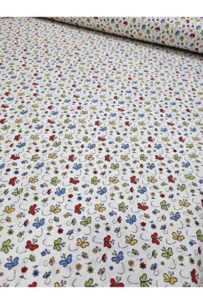 daisy star Poplin Kumaş ( kelebek desen 50 x 170 )