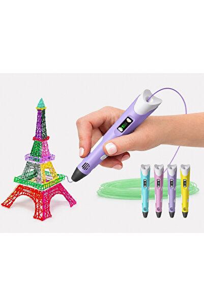ydn 3D Printing Pen Üç Boyutlu Yazıcı Kalem Printer 5 Renk Flament 3d Çizim K...