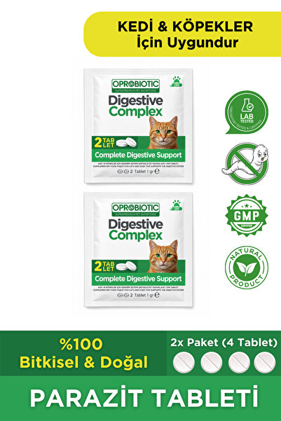 Oprobiotic Kedi ve Köpek Parazit Tableti 2 Paket (4 Adet)