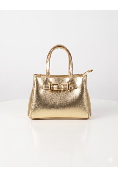 H&D COLLECTİON Mini Belt Detailed Long Strap Women's Hand and Crossbody Bag En 20 Boy 15 cm