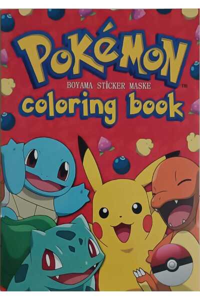 birikiyedi 3 ADET Pokemon Boyama Kitabı Çocuklar İçin Eğlenceli Resim Defteri...