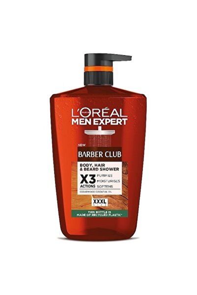 L'Oreal Paris Men Expert Barber Club Gel de duș și șampon, Corp, Păr, Față, B...