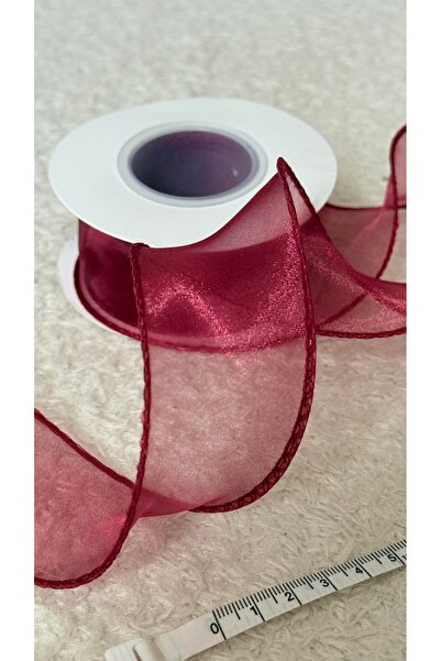 BRIDEIST WEDDING CO Bordo Organze Kurdele|Bordo Parlak Organze Kurdele Şerit|...