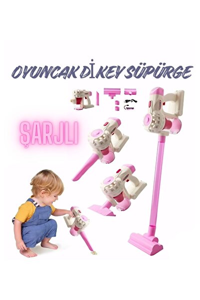 Magicway ŞARJLI Sesli Vakumlu Çekme Özellikli Sarjlı Dikey Oyuncak Süpürge 3 ...