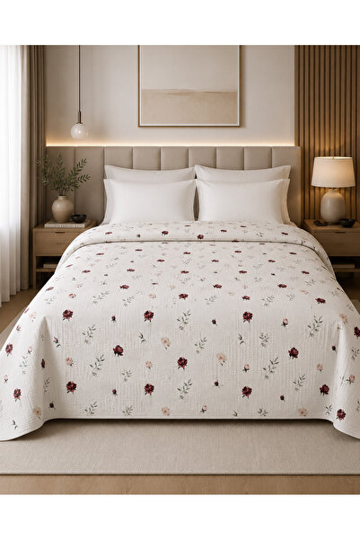 pınarhome collectıon 100% Cotton Digital Print Waffle Honeycomb Pique Bedspre...