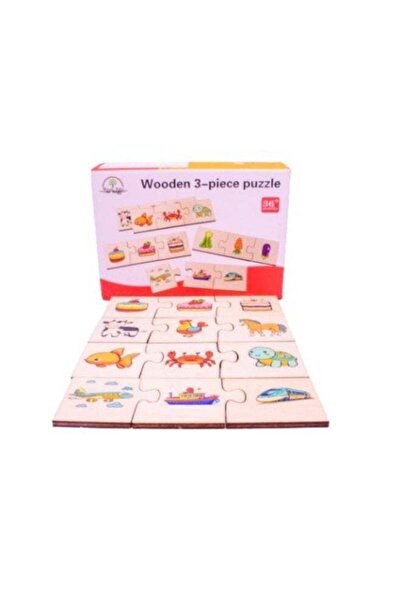 Thoth for Publishing and Distribution Generic Wooden 3-Piece Matching Puzzle ...