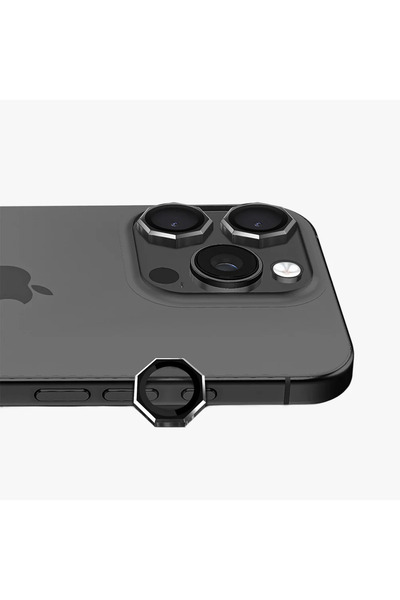 CaseHub iPhone 14 Pro / 14 Pro Max Safir Kamera Koruyucu Premium Sekizgen Tasarım Takma ve Çıkarma Aparatlı