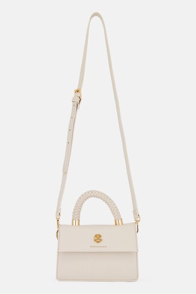 Christian Lacroix CXL by Women Jardin Braided Handle Crossbody Bag, Cream