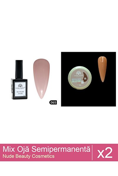 Makeup Set Mix 2 produse Nail Oja: Global Fashion - Mocha Rose Builder Gel 15...