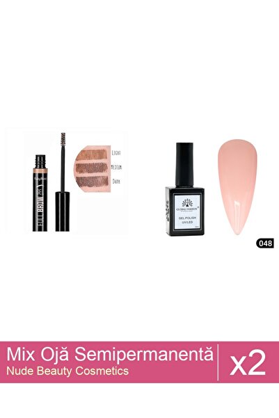 Makeup Set Mix 2 produse Nail Oja: Eyebrow Gel Mascara - Dark, Ruby Rose, Oja...