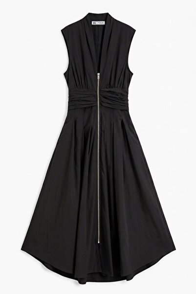 BSL Piliseli Cotton Midi Elbise
