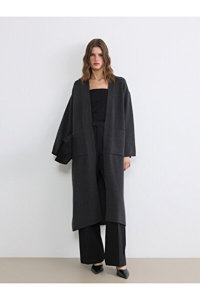 LC Waikiki Özmarka New Season Shawl Collar Oversize Women's Knitwear Cardigan