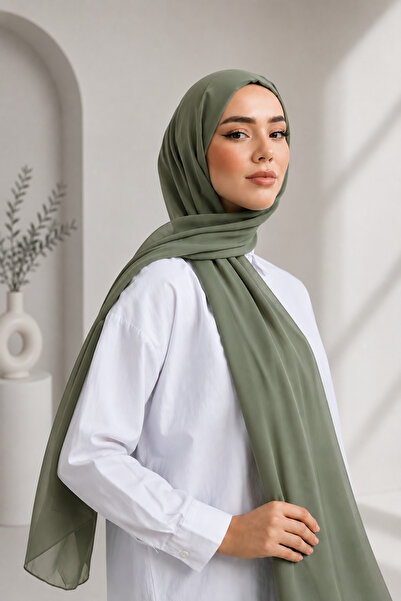 bonni Kendinden Boneli Pratik Şifon Şal 70x185 cm – Kaymaz Hazır Şal Hafif ve...