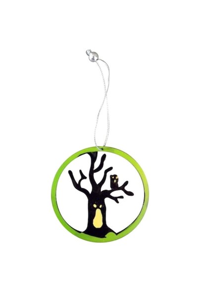 Goliat Pandantiv decorativ în formă de copac, Goliat, 8cm, negru/verde