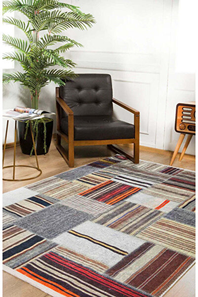 halinet Halı.Net Cream Modern Washable Non-Slip Living Room Carpet Haln-Hln393