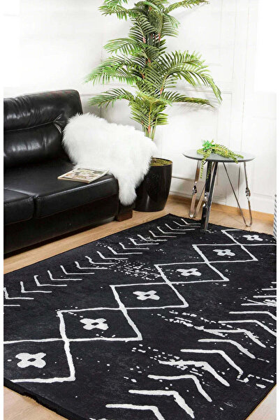 halinet Halı.Net White Modern Washable Non-Slip Living Room Carpet Haln-Hln810
