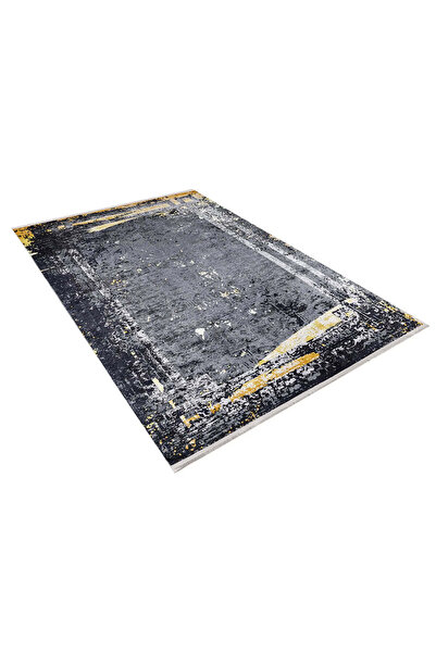 halinet سجادة غرفة المعيشة Halı.Net Anthracite Vintage القابلة للغسل والمضادة...