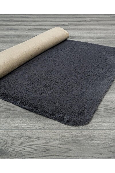 halinet Halı.Net Anthracite Modern Washable Non-Slip Living Room Carpet Dcra-...