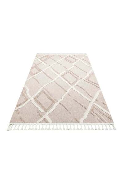 halinet Halı.Net Cream Modern Washable Non-Slip Living Room Carpet Eco-Terazz...