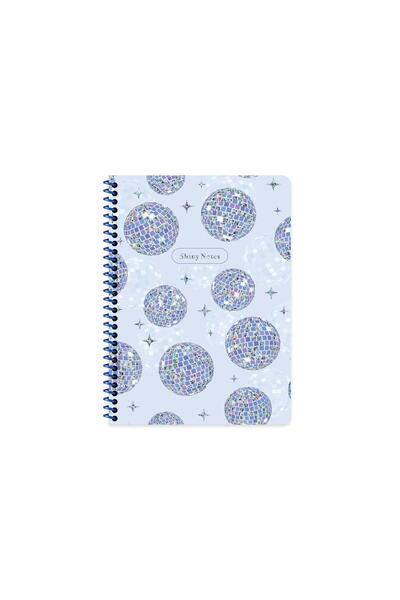KESKİN COLOR Keskin 16,5 x 22,5 Kareli Spiralli Işıltı Defter - Mavi