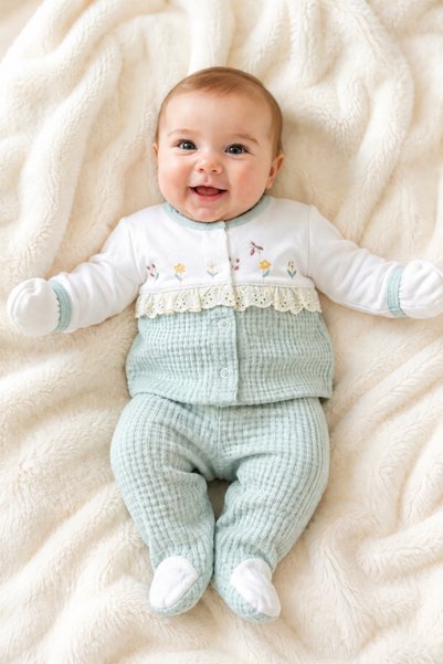 BYS BABY FASHION 5-Piece Newborn Girl Baby Hospital Discharge Set Zibin Set Baby Hospital Discharge Gift Hospital Discharge