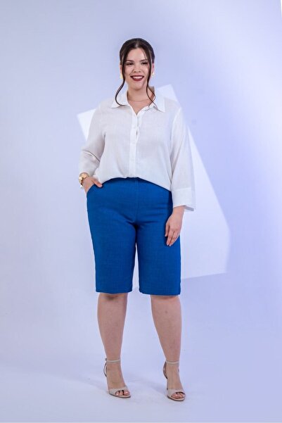 Roxxlen Women's Plus Size Shorts with Pockets