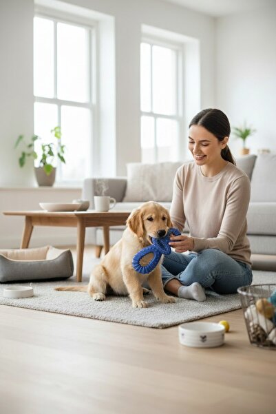 rafiel Diş Kaşıyıcı Dikenli Köpek Çiğneme Oyuncağı - Mavi İnteraktif Yavru Kö...
