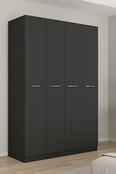 AEKA AE-3190 Burç 4 Kapaklı Çok Bölmeli Askılı Raflı ve Çekmeceli 210x140x53c...