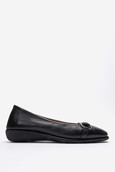 Dericlub Women's comfort ballet flats genuine leather mtd 24378 black