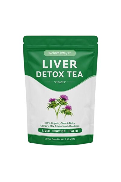 Aljwad WelnessWays Liver Detox Tea - 100% Organic Herbal Blend for Liver Func...