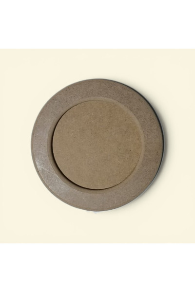 Lotus Ham MDF Boyanabilir Ahşap Pano 19 Cm Yuvarlak Duvar Panosu 10 Mm Kalınlık