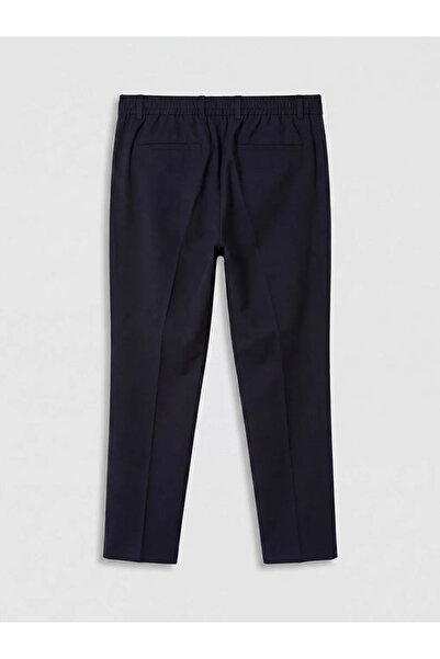 LC Waikiki Navy Blue Regular Fit Viscose Men's Pleated Trousers