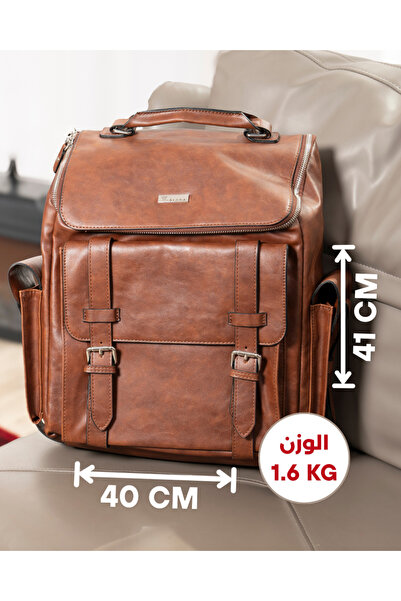 OEMS ADVENTURE - Premium Leather Bag - Suitable for 15.6-inch Laptop - Unisex