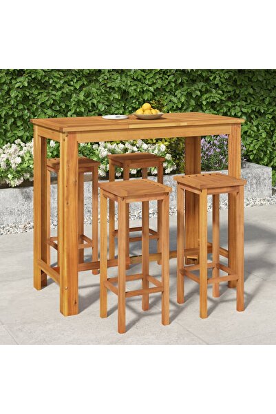 Concept Set mobilier de grădină, 5 piese, lemn masiv de acacia