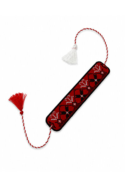 brodezcu Adjustable traditional embroidered bracelet with Romanian folk motif...