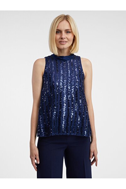 ORSAY Dark blue women's blouse with sequins