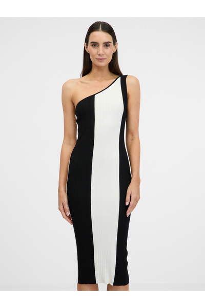 ORSAY Black and white women's midi dress