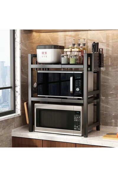YESMAX 3-Layer Adjustable-Height Storage Rack, Large Capacity Shelving Unit, ...