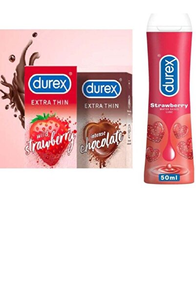 Durex Play مجموعة ديوركس للمتعة تحتوي على 24 واقي ذكري (فراولة + شوكولاتة) و1...