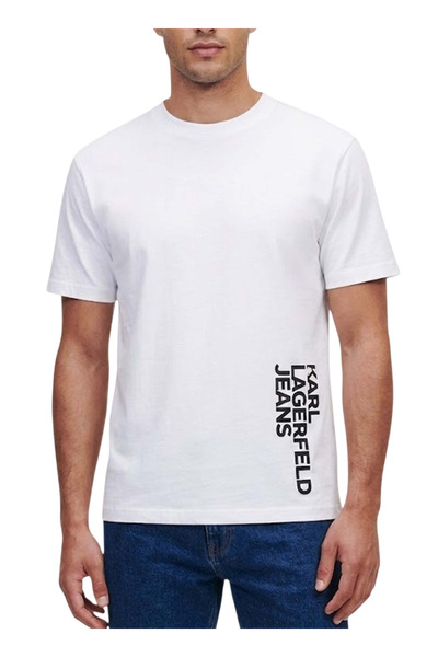 Karl Lagerfeld Ανδρικό T-shirt Λευκό Jeans B2M17047-100 WHITE