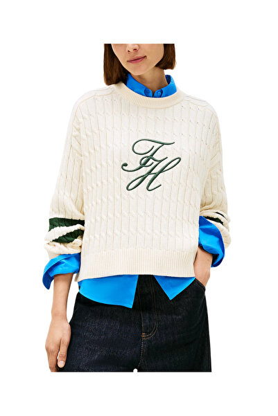 Tommy Hilfiger Γυναικείο Πουλόβερ Κρεμ WW0WW47633-AEF