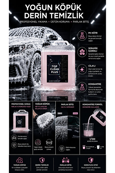 TCP OTO ŞAMPUAN SNOW FOAM 5L – PH Nötr Seramik Katkılı Cilalı Konsantre Araç ...