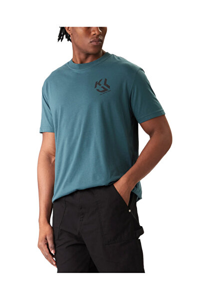 Karl Lagerfeld Ανδρικό Monogram T-shirt Πετρόλ Jeans A2M17072-2ID BALSAM