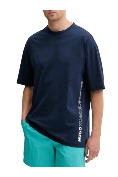 HUGO Ανδρικό Tiki T-shirt Navy Μπλε 50561117-410