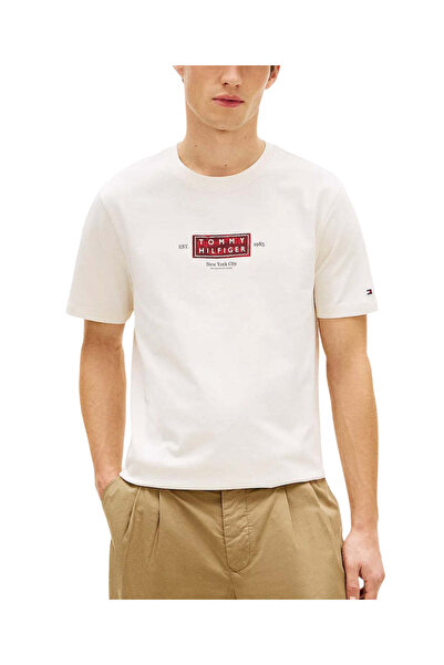 Tommy Hilfiger Ανδρικό Heritage T-shirt Εκρού MW0MW42392-Z00