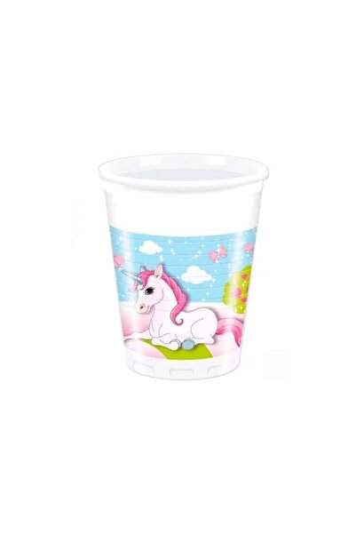 Procos Set of 8 Unicorn Party Glasses, 200 ml