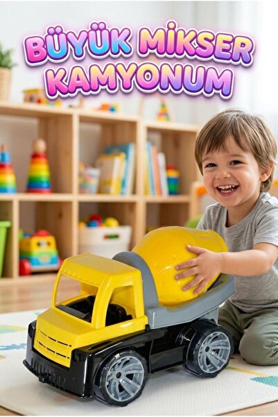 Tıfıl Toys Büyük Mikser Kamyonum! 25cm Döndürülebilir Mikser Hazneli Eğlencel...