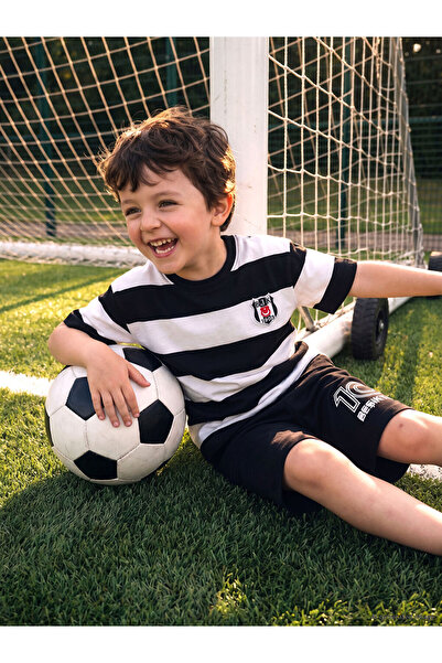 LC Waikiki Esvab • Modern & Distinctive Licensed Striped Boys' T-Shirt
